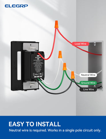 ELEGRP DTR10 slim profile fits tight boxes while leaving wiring space.