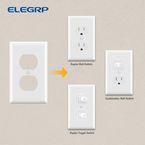 ELEGRP glossy white cover with color-matched screws for seamless look