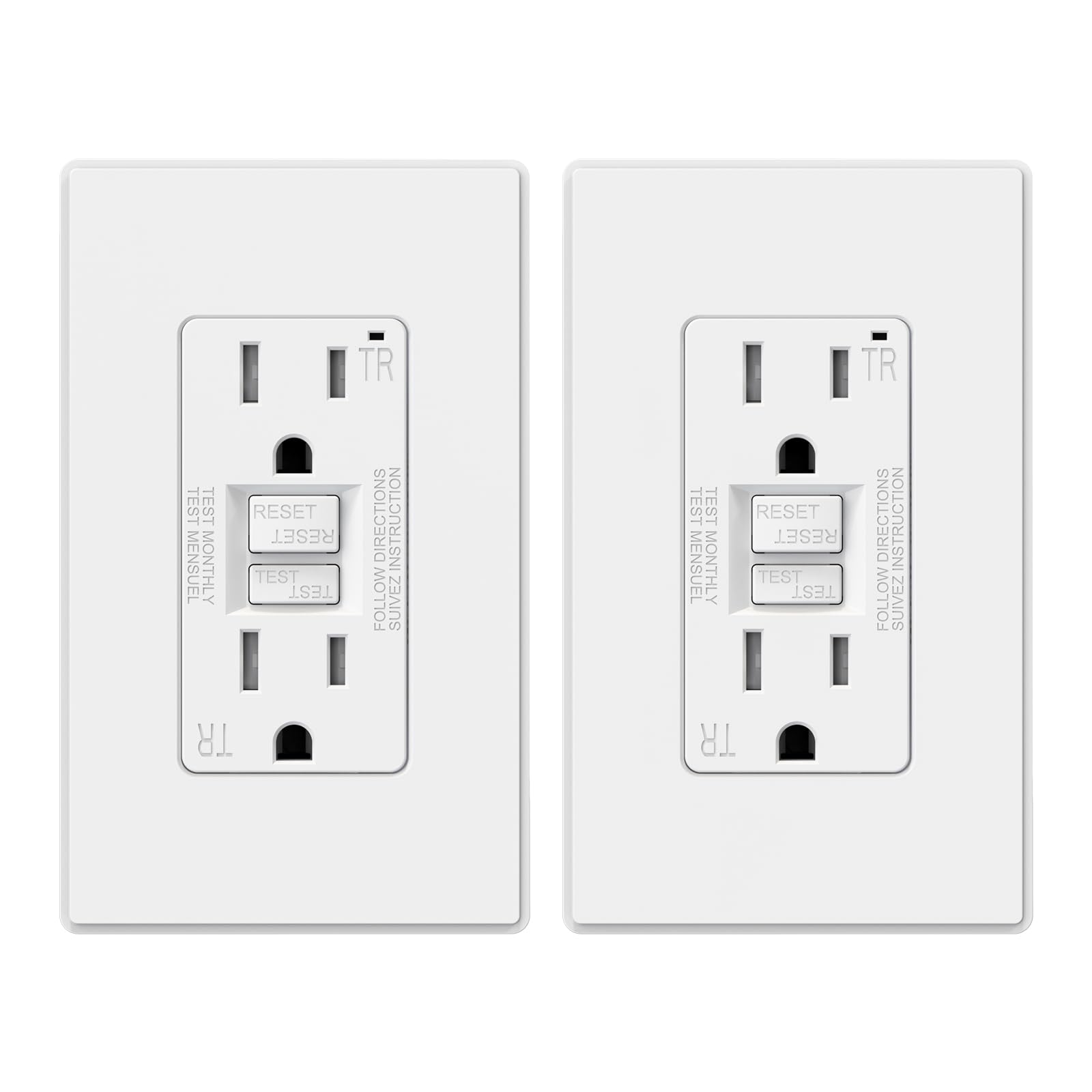 ELEGRP GFCI outlet with self-test feature in action for enhanced electrical safety.