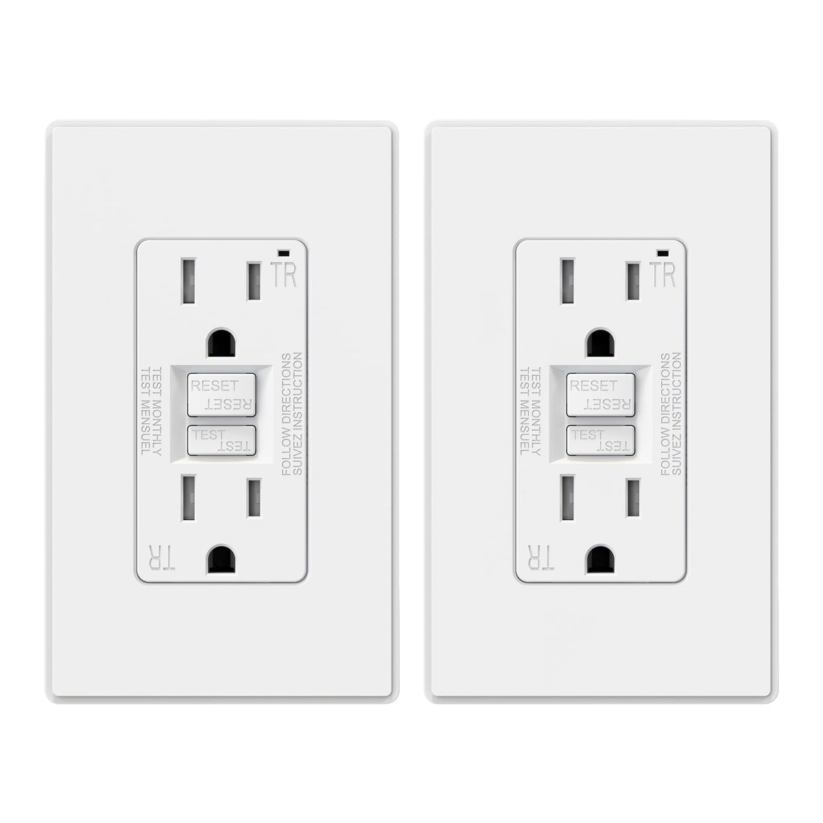 ELEGRP GFCI outlet with self-test feature in action for enhanced electrical safety.