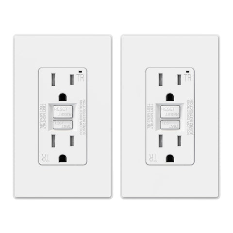 ELEGRP GFCI outlet with self-test feature in action for enhanced electrical safety.