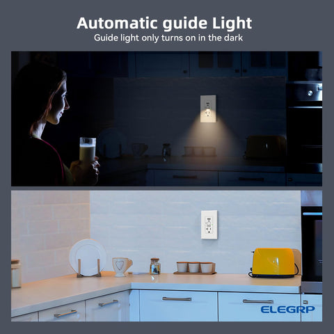 ELEGRP compact GFCI fits standard box, simple installation.