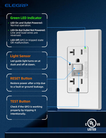 ELEGRP tamper-resistant outlet prevents accidental insertion