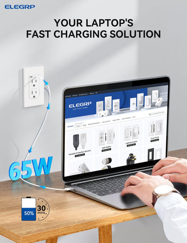 ELEGRP ingenious charging design keeps AC and USB areas separate.