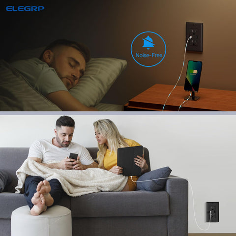 ELEGRP in-wall installation scene demonstrating a tidy, flush mount.