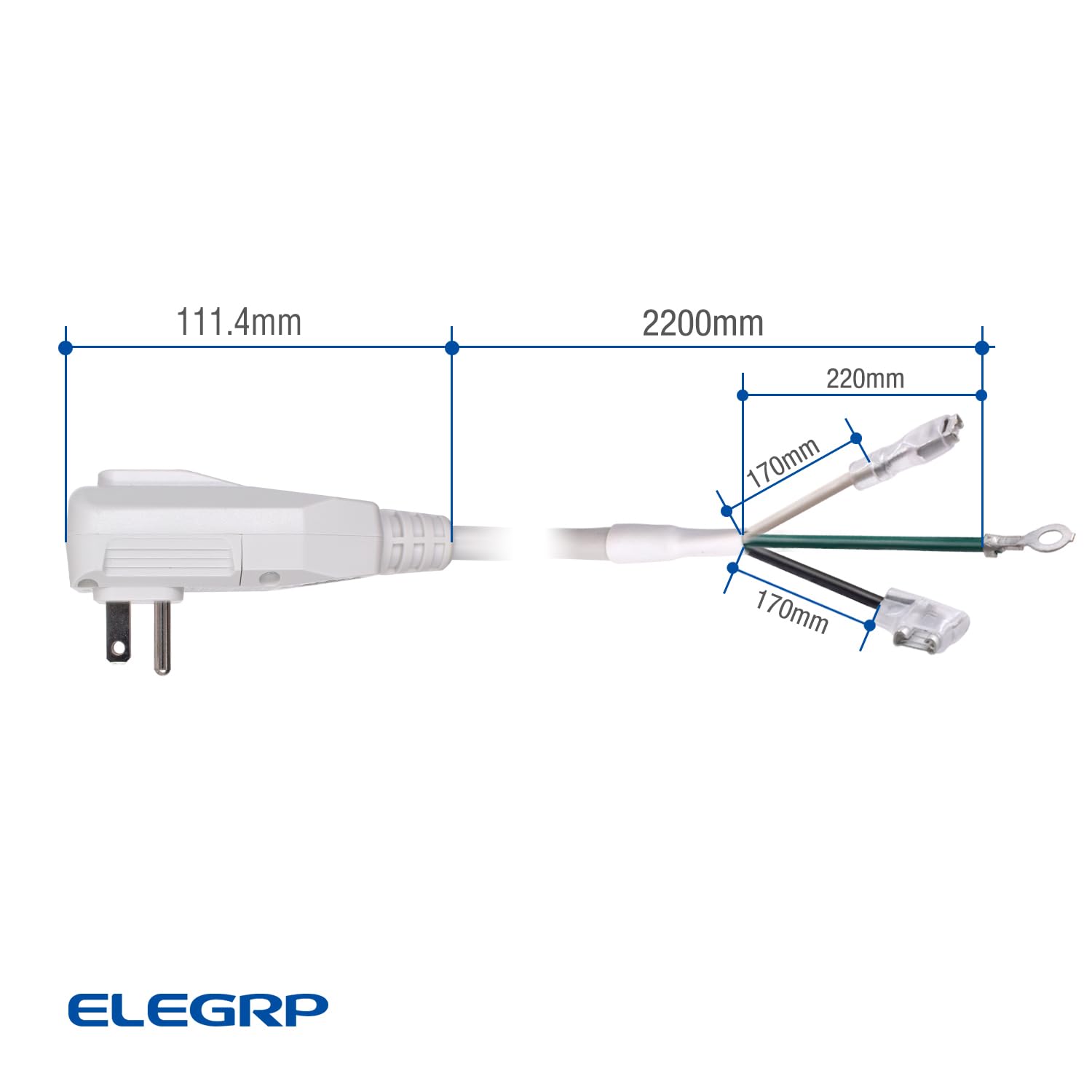 Indoor air conditioner setup using ELEGRP LCDI cord for safe connection