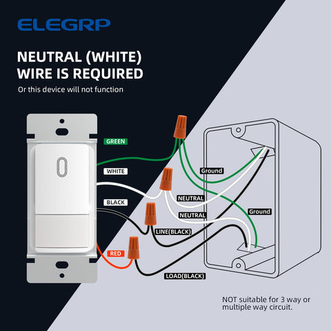 ELEGRP 200W LED/CFL and 500W MLV-compatibility supports diverse lighting setups.
