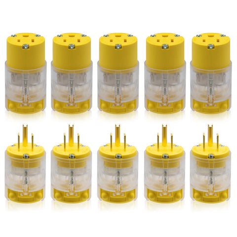 ELEGRP lighted straight blade plug with power status indicator.