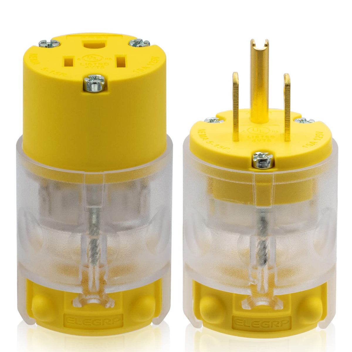 ELEGRP lighted straight blade yellow housing for secure, easy handling during installation.