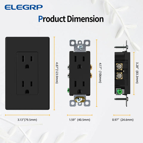 ELEGRP mid-wall plate included keeps installation clean and aligned
