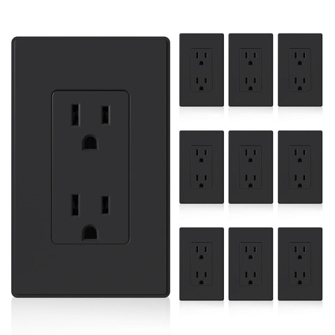 ELEGRP matte black outlet front view demonstrates a durable, stylish finish for modern interiors.