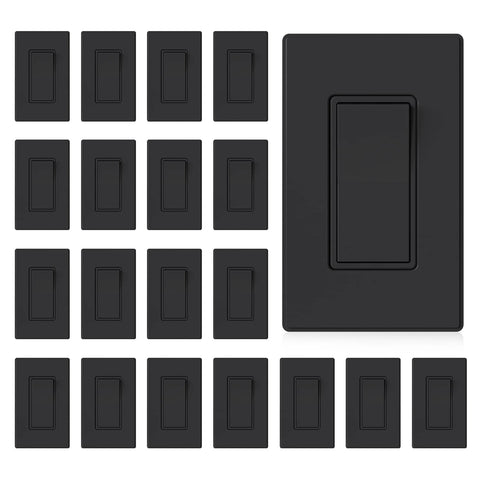 ELEGRP matte black switch faceplate close-up for sleek home décor