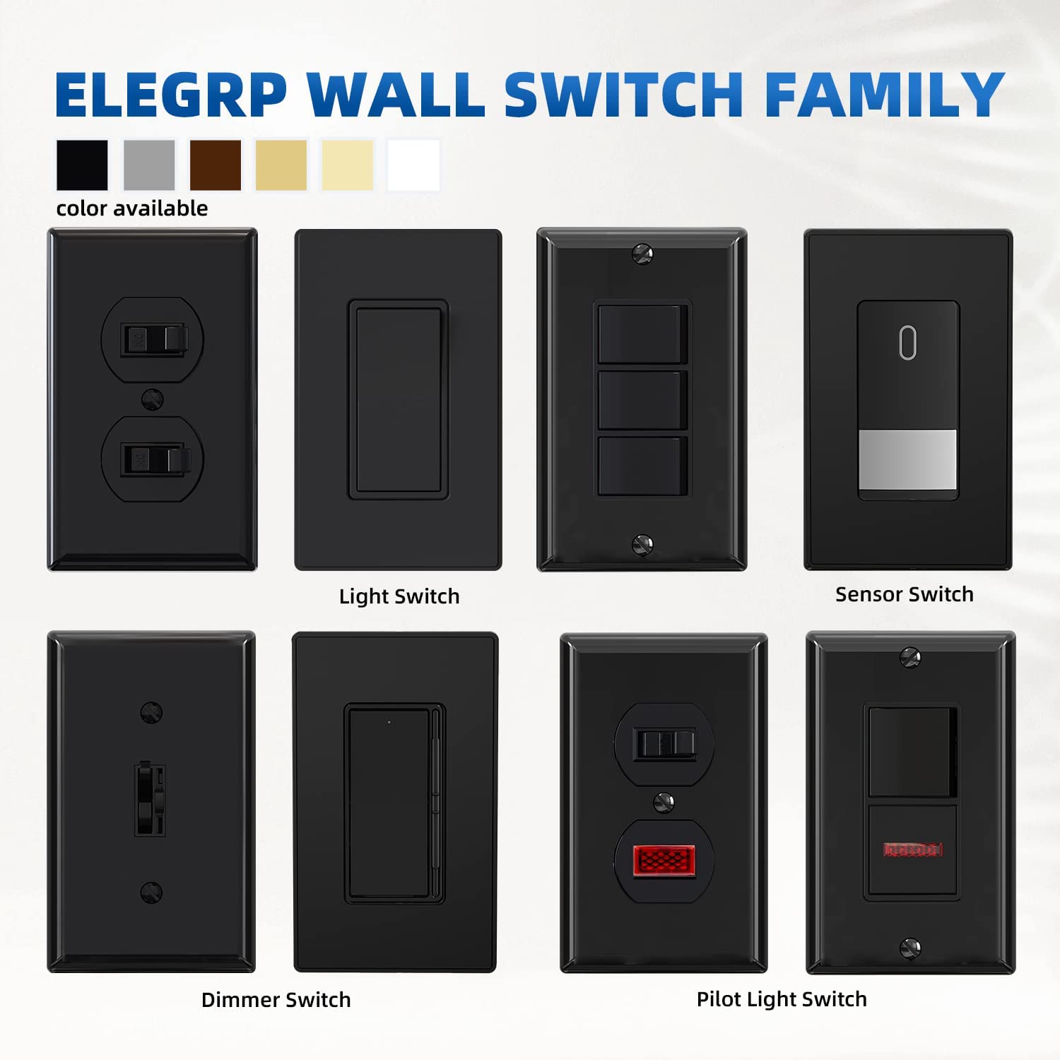 ELEGRP wall plate with switch for a clean, finished look.