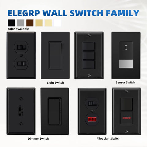 ELEGRP wall plate with switch for a clean, finished look.
