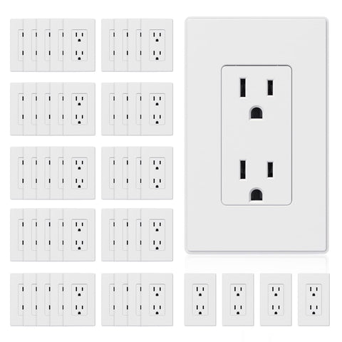 ELEGRP matte white decorator outlet front view for daily use