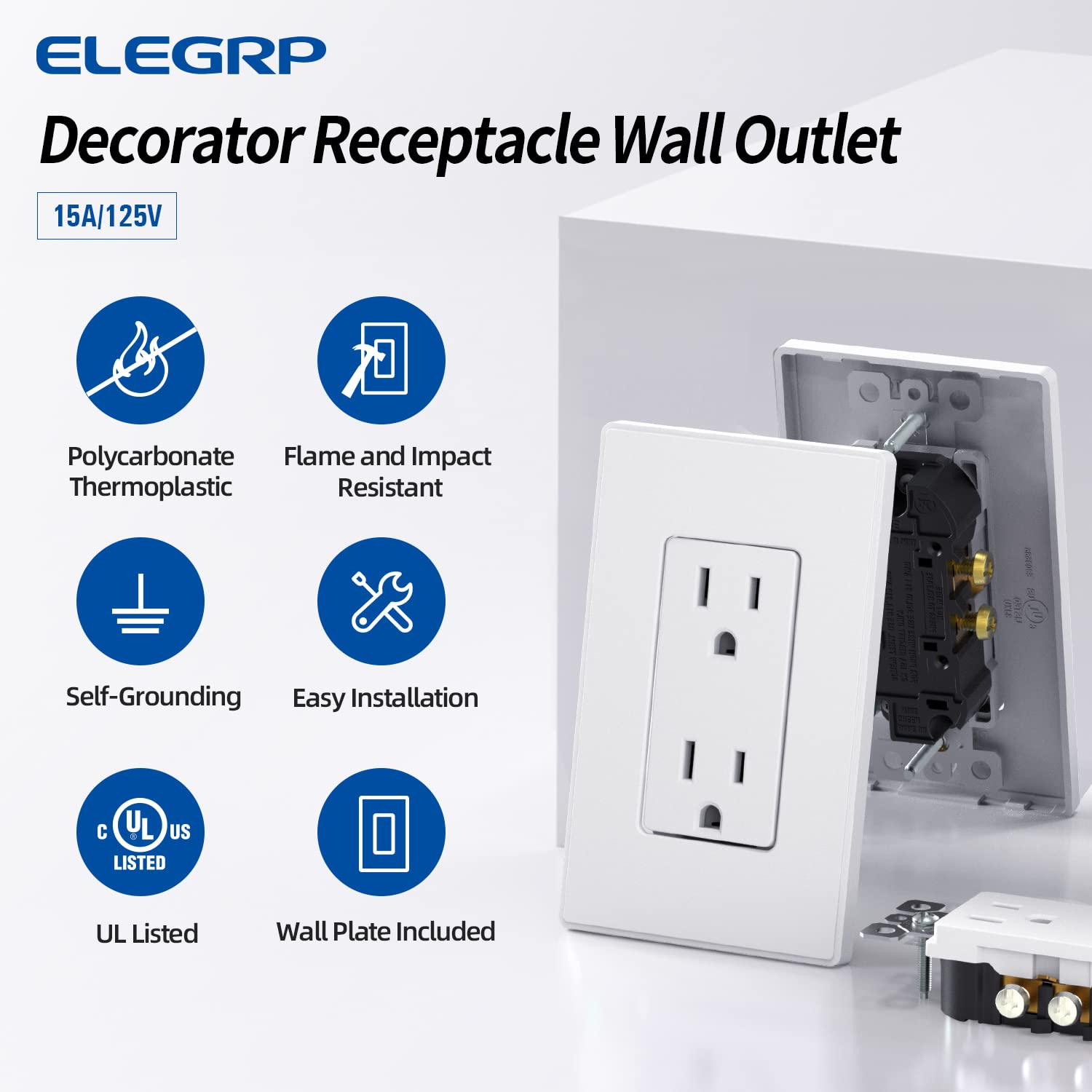 ELEGRP outlet side view highlights slim profile for tight boxes