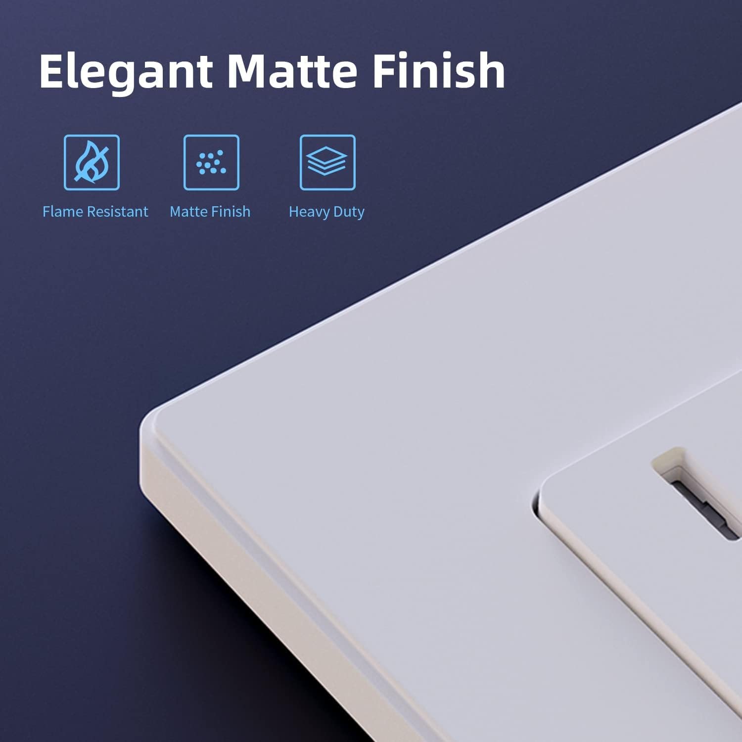 ELEGRP outlet close-up shows durable matte finish resisting wear