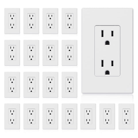 ELEGRP matte white outlet front view shows durable, stylish design for home or office use.