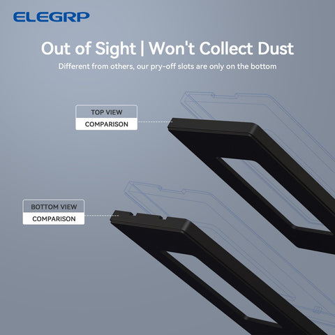 ELEGRP mid-size wall plate installed on wall offers clean, professional look.