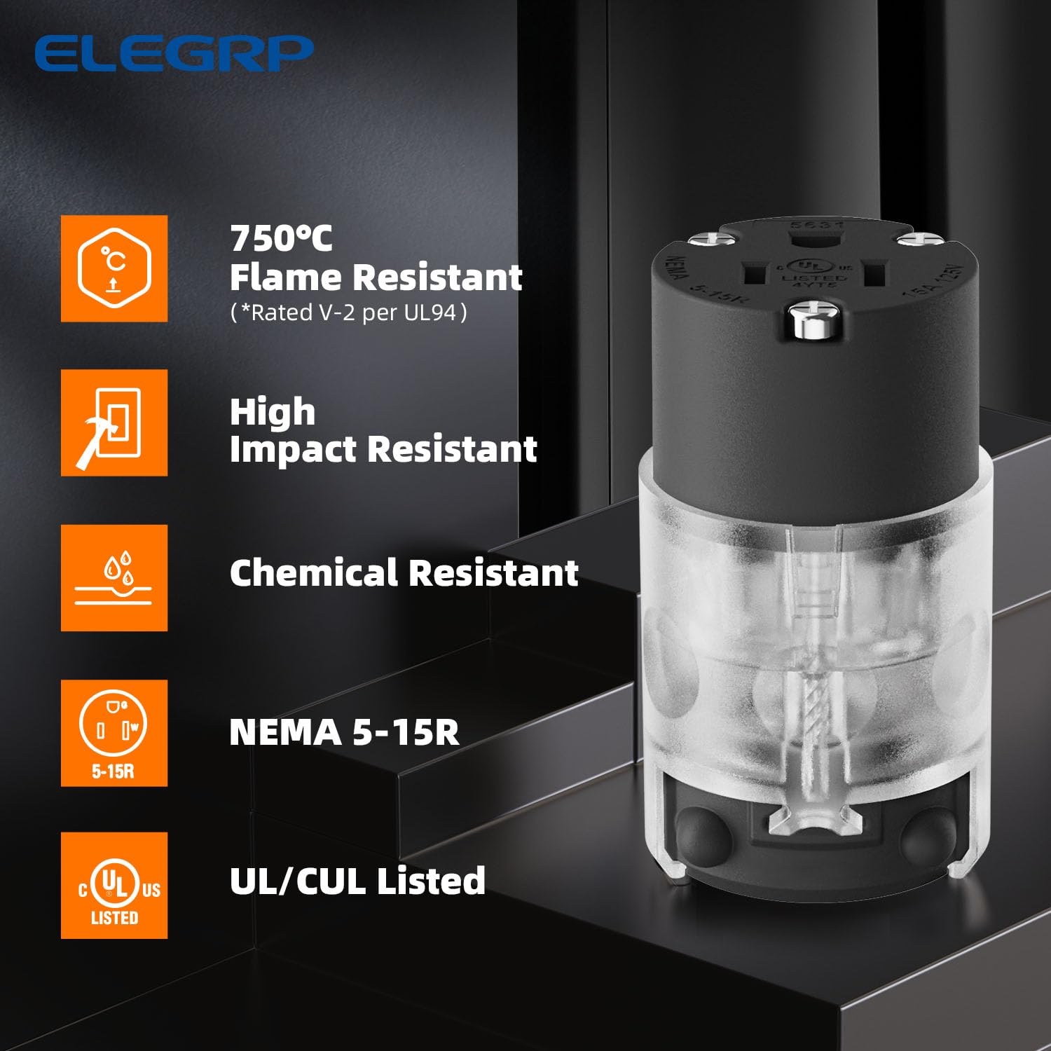 ELEGRP neon light indicator shows power flow for quick checks.