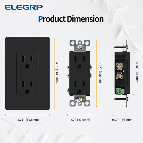 ELEGRP plaster ear break feature allows flush mounting alignment.
