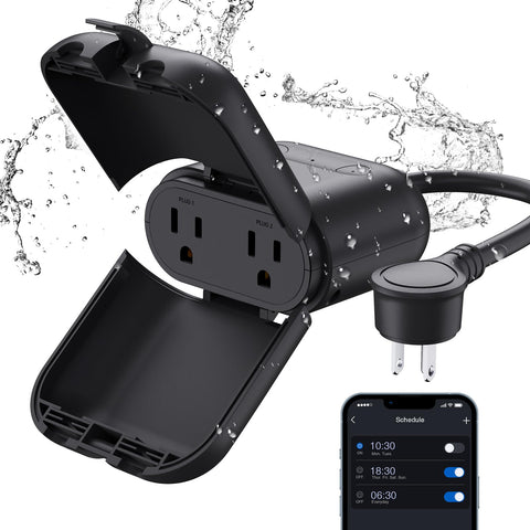 ELEGRP PQR20 outdoor smart plug IP66 with cover for rainy patios