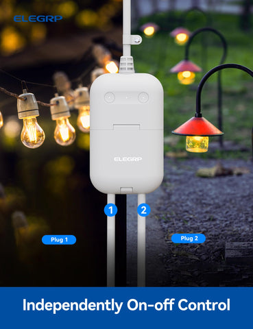ELEGRP PQR20 voice control with Alexa and Google Assistant for hands-free operation.
