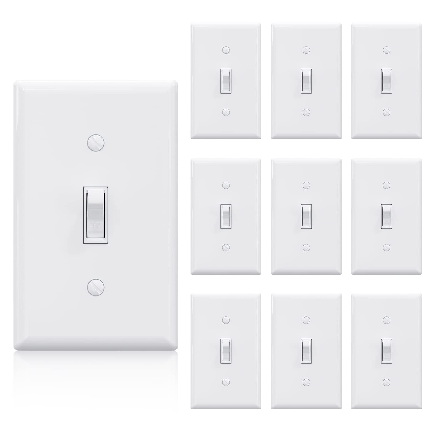 ELEGRP frame close-up showing glossy white finish and flush, clean look for home interiors.