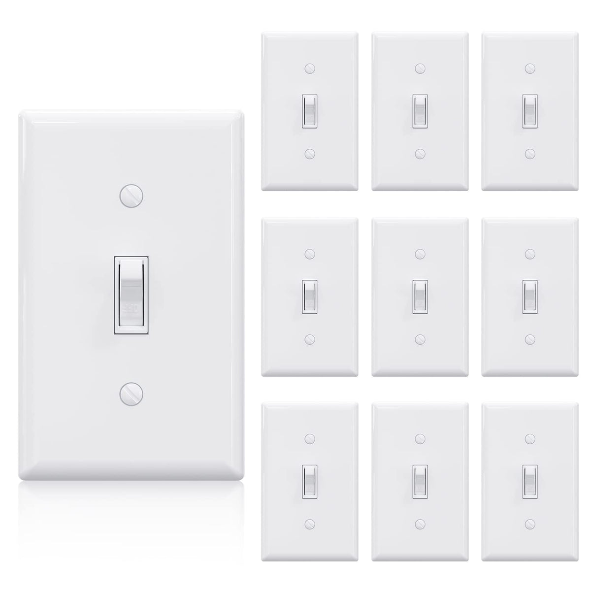 ELEGRP frame close-up showing glossy white finish and flush, clean look for home interiors.