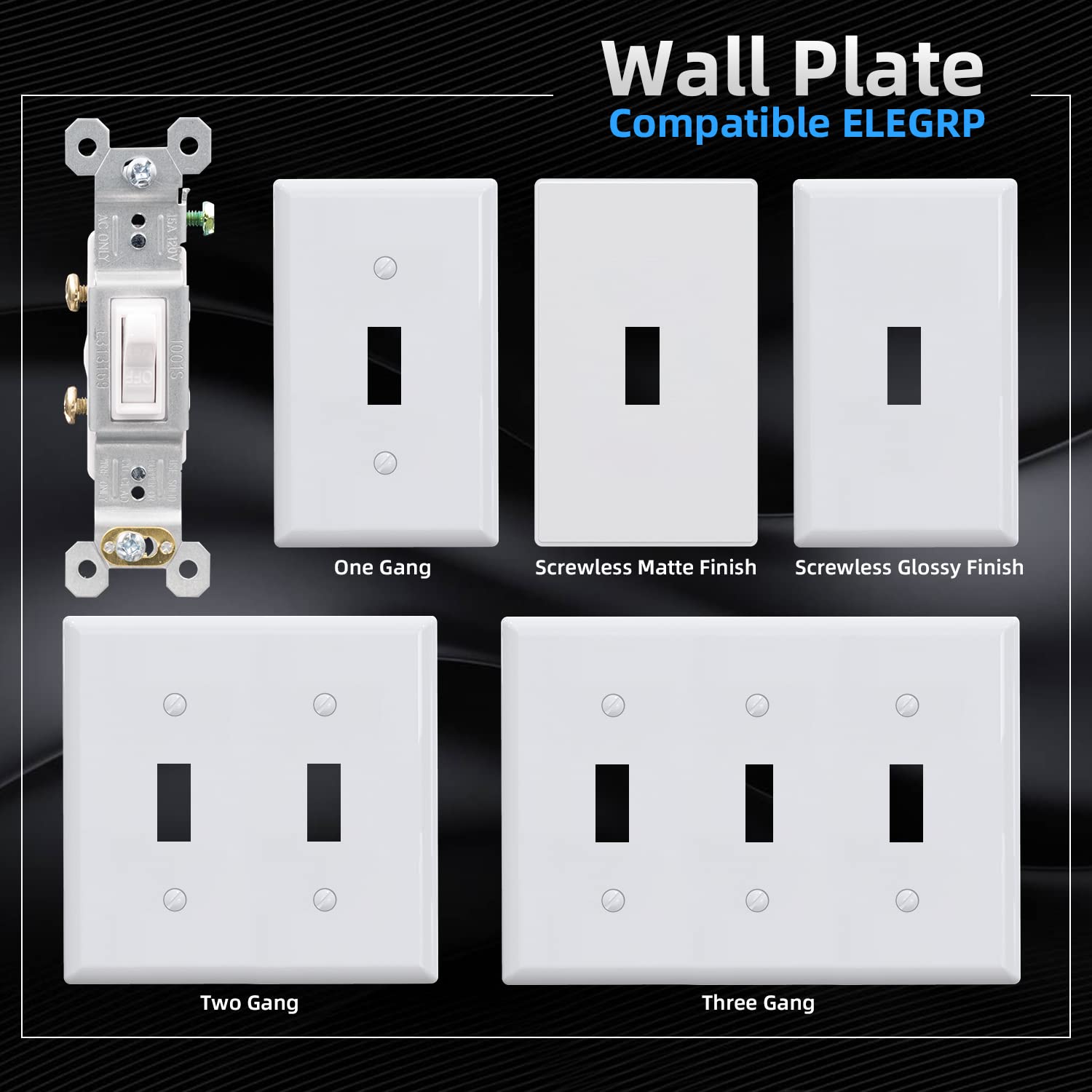 ELEGRP narrow slim body saves space inside the standard junction box.