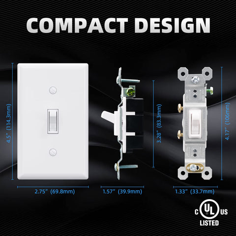 ELEGRP side wiring screws support up to #12AWG copper wiring for versatile connections.
