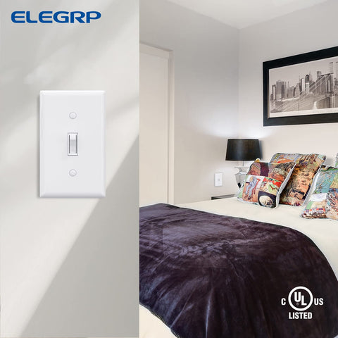 ELEGRP UL-listed, glossy white switch pack suitable for varied settings.