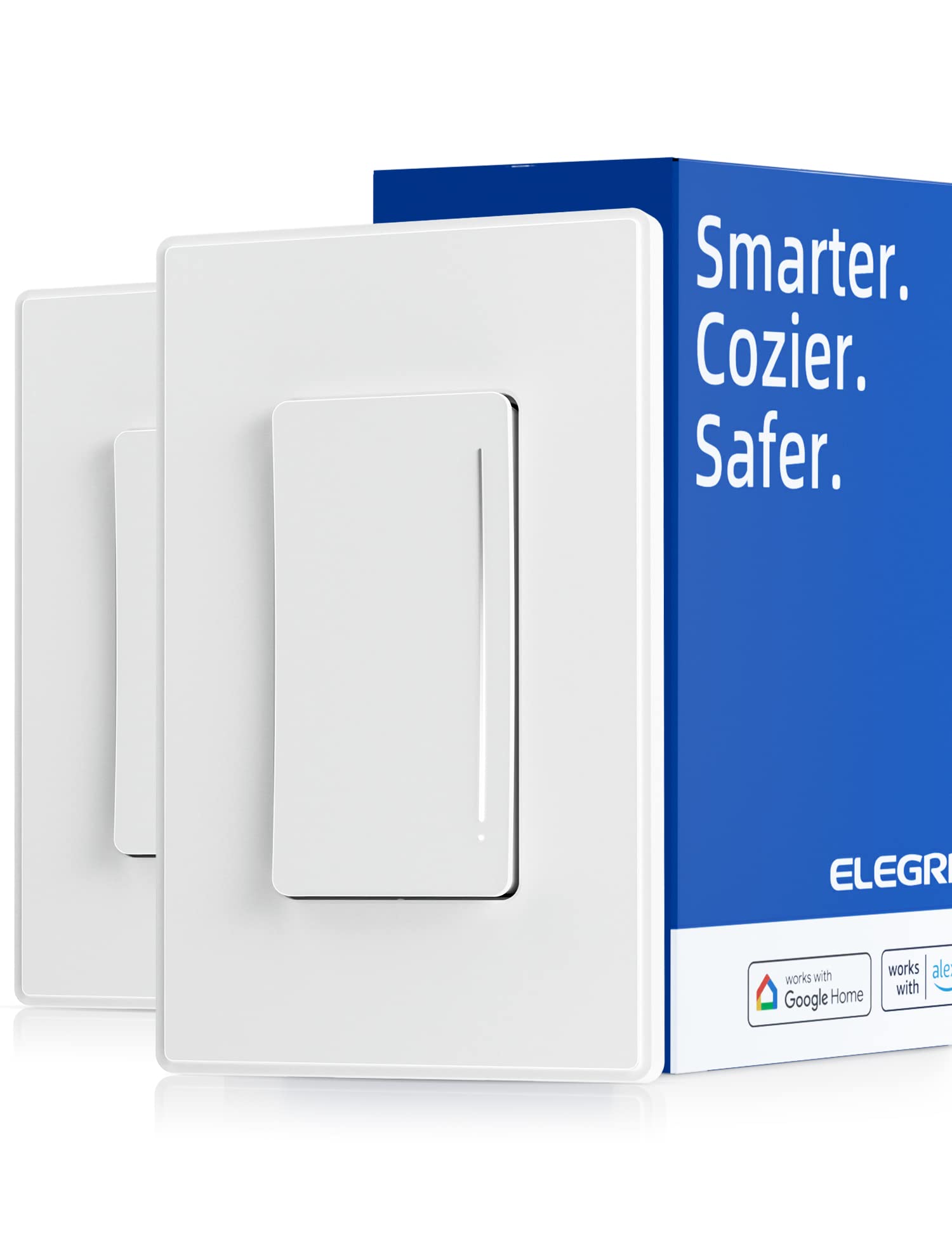 ELEGRP DTR10 touch-panel dimmer for precise brightness control.