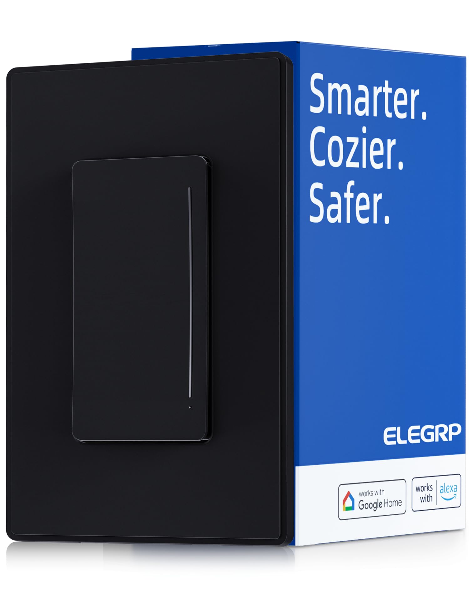 ELEGRP Smart Dimmer Switch front view for seamless lighting control.