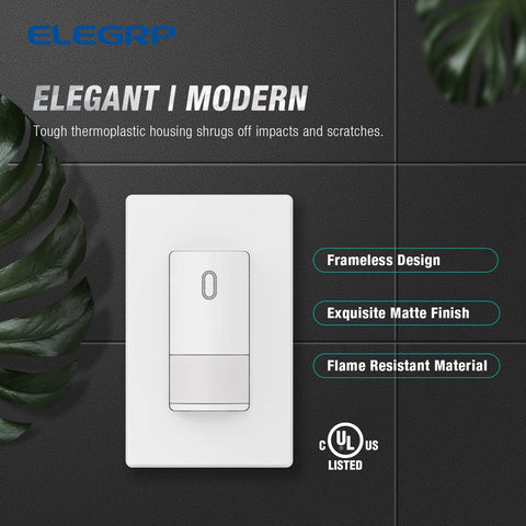 ELEGRP UL-listed label confirms safety compliance across rooms