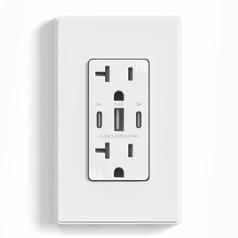 ELEGRP USB outlets 30W 3-port deliver efficient charging for multiple devices