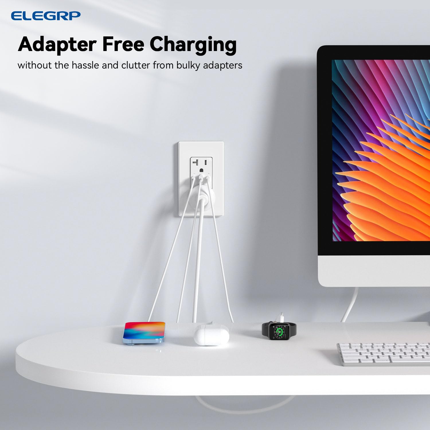 ELEGRP USB outlets fire-resistant materials improve home safety