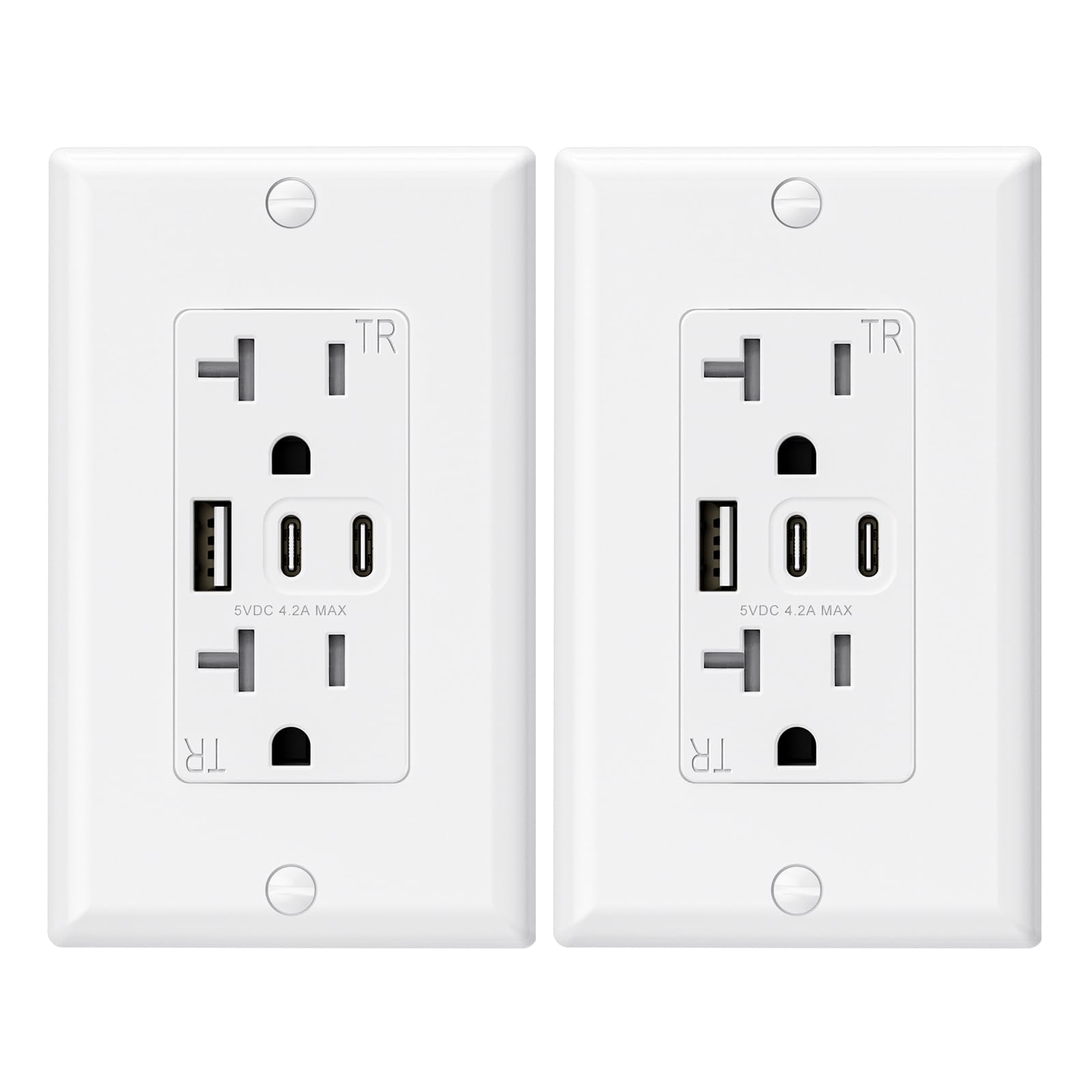 ELEGRP USB Outlets three USB ports front view for versatile charging at home