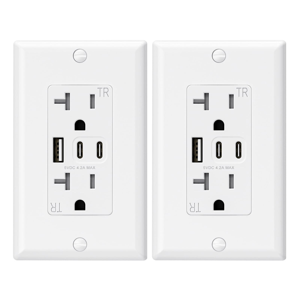 ELEGRP USB Outlets three USB ports front view for versatile charging at home