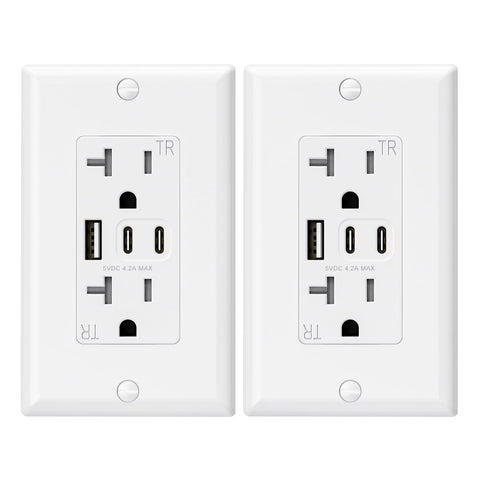 ELEGRP USB Outlets three USB ports front view for versatile charging at home