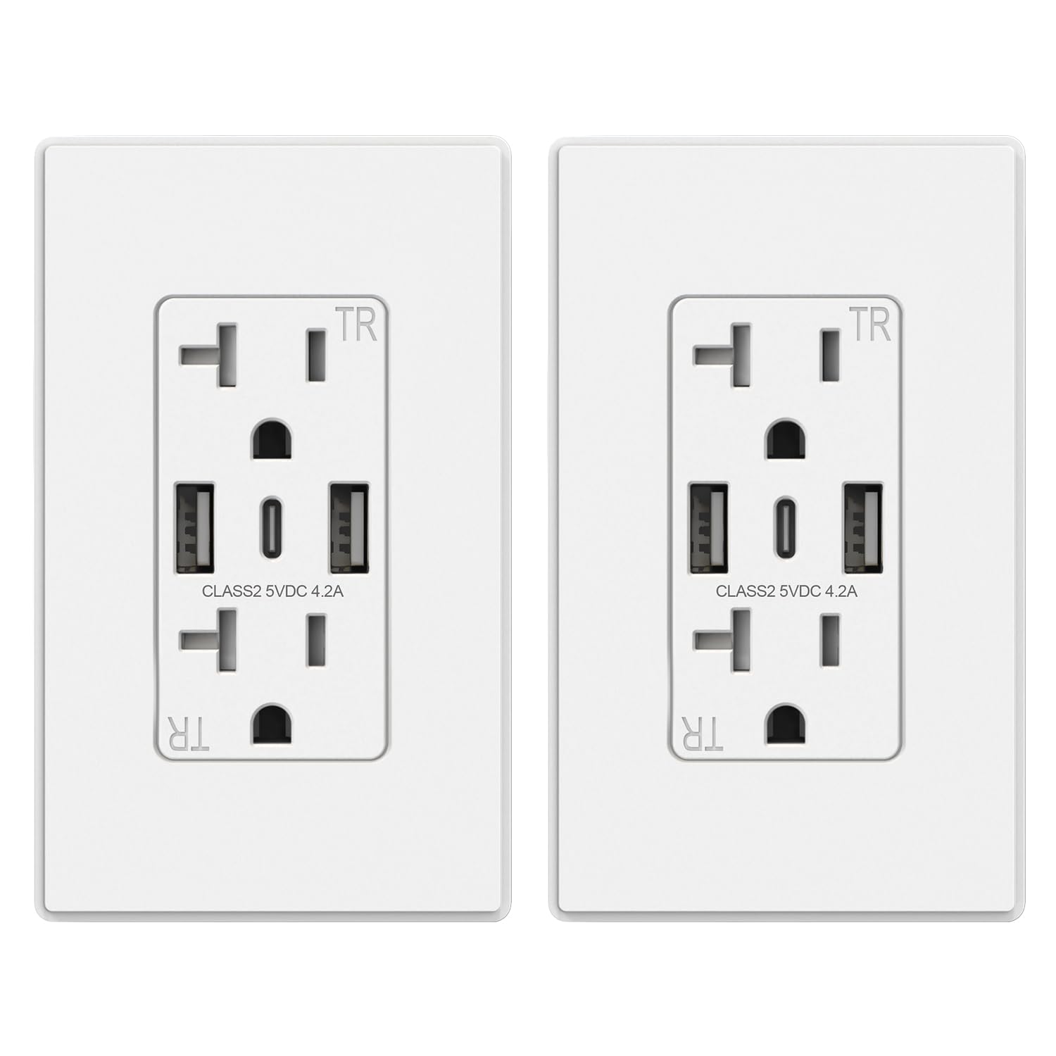 ELEGRP USB wall outlet with three ports for versatile home charging
