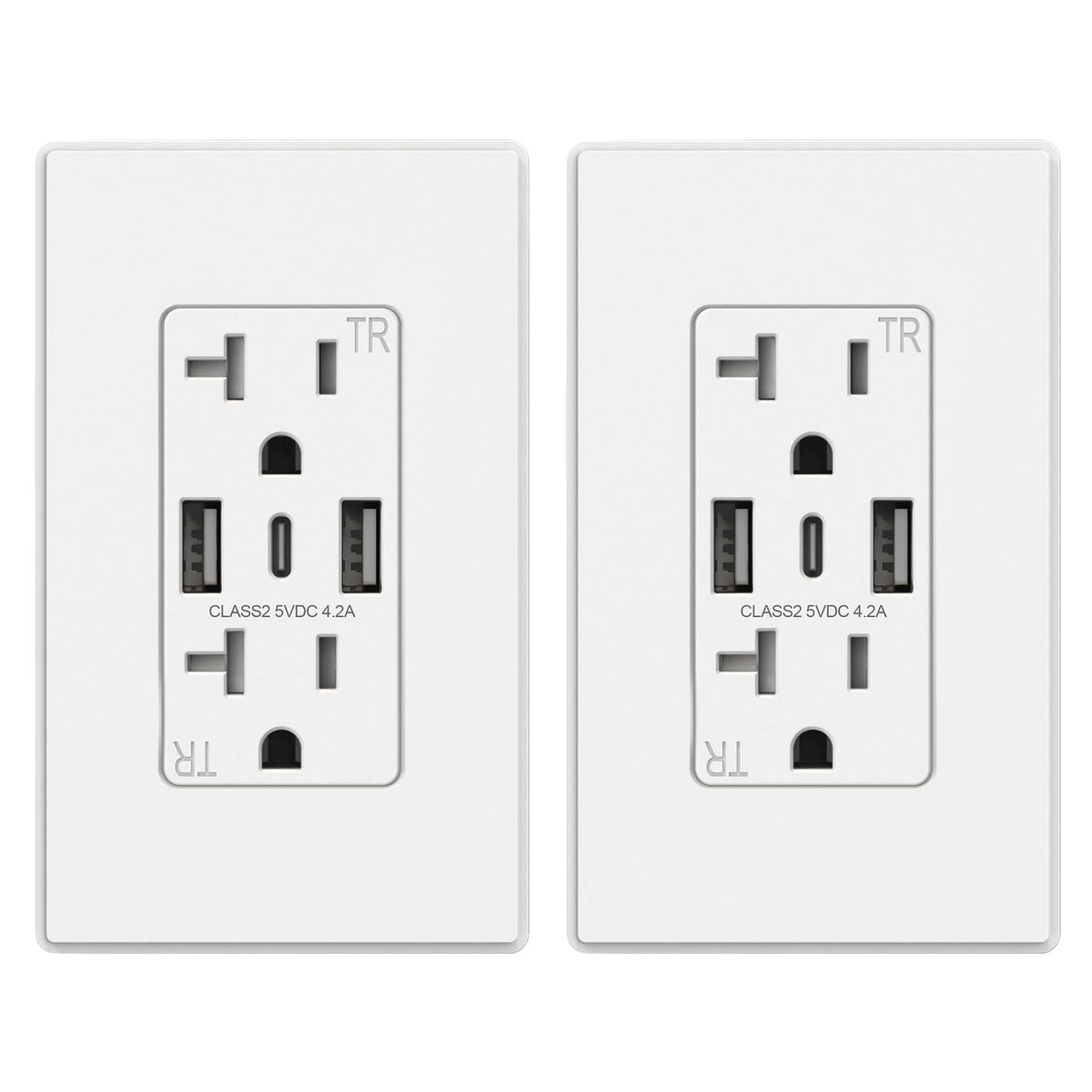 ELEGRP USB wall outlet with three ports for versatile home charging