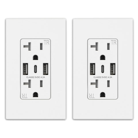 ELEGRP USB wall outlet with three ports for versatile home charging
