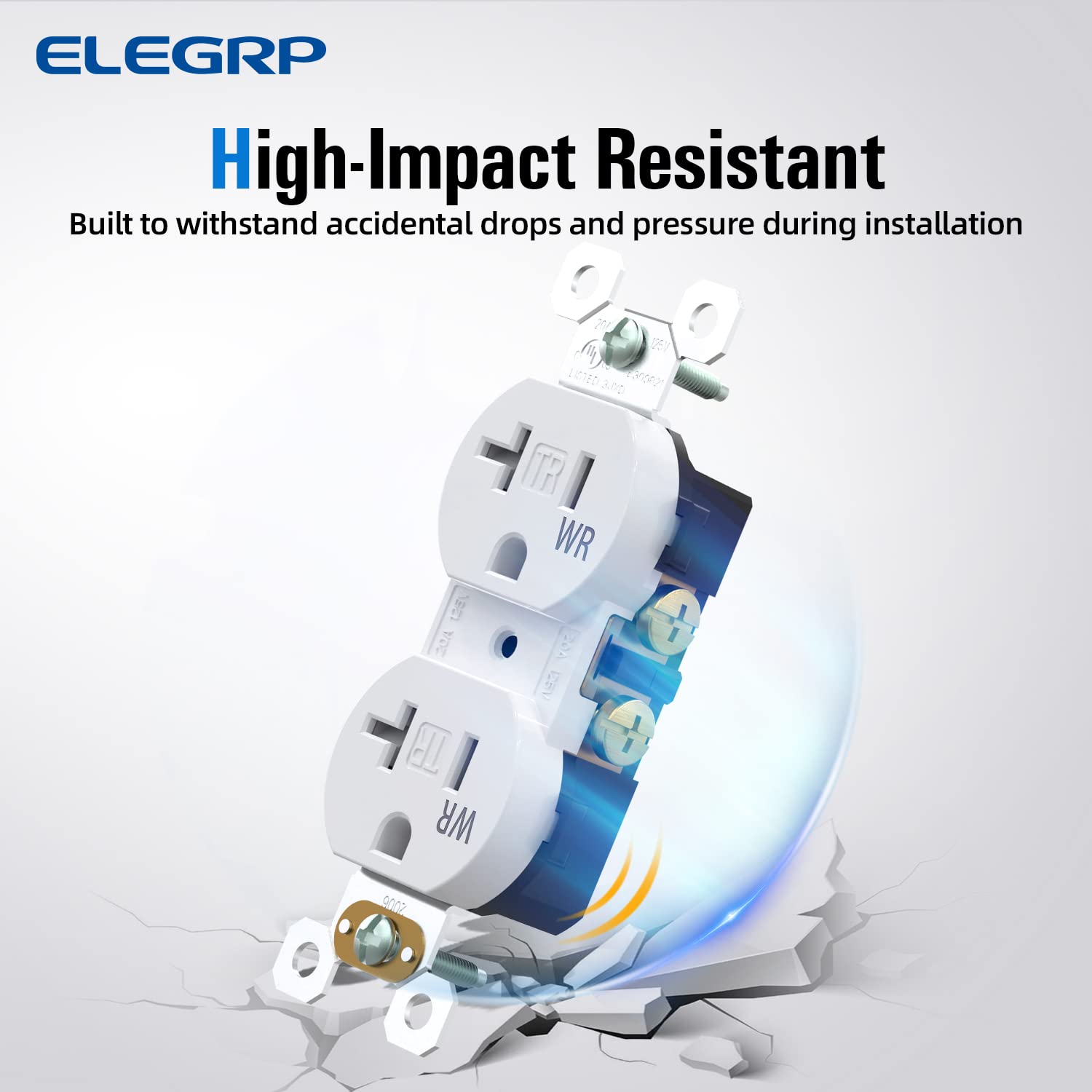 ELEGRP weather-resistant outlet resists corrosion in damp environments