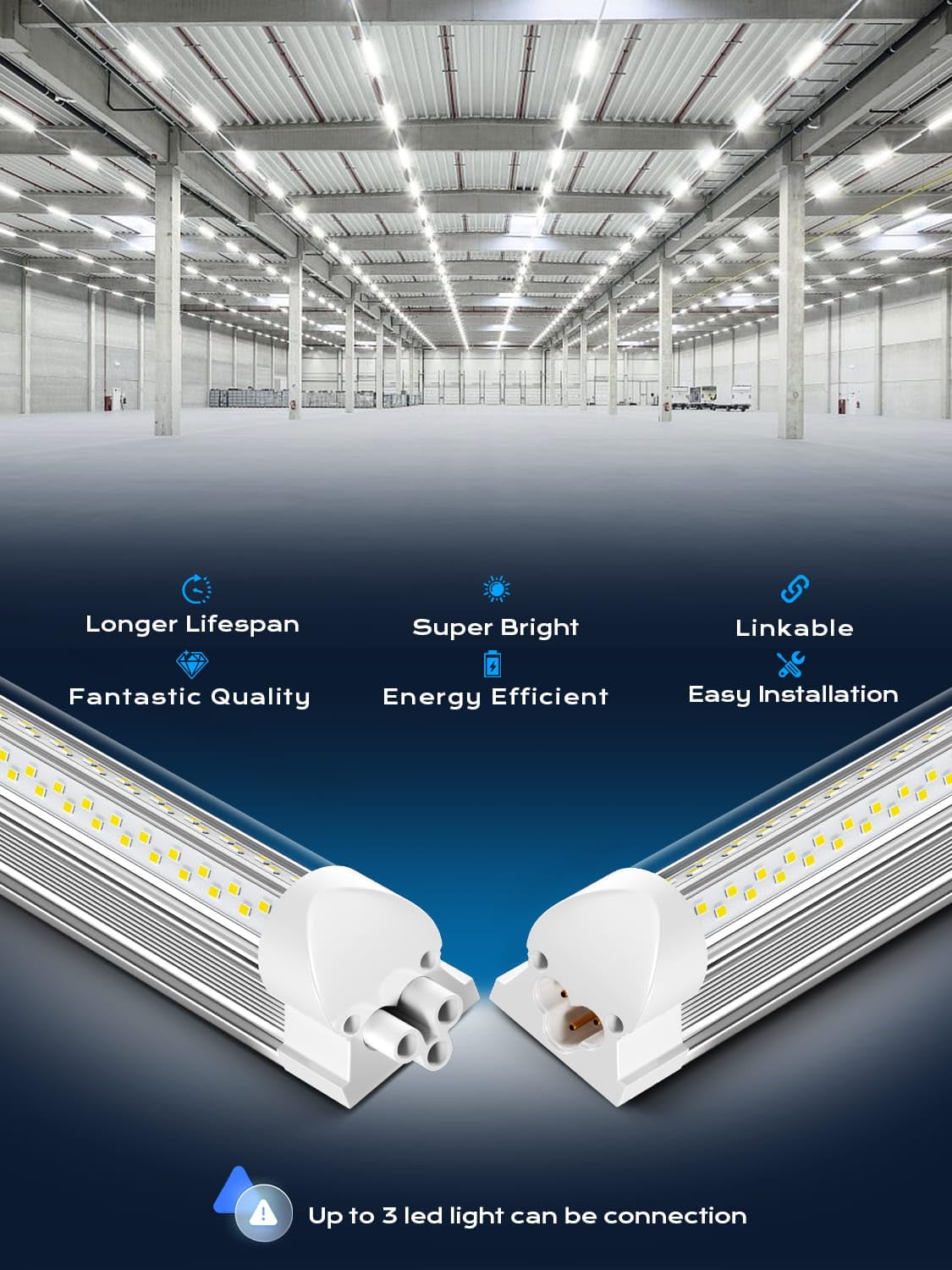 ELEKICO 5000K daylight LED shop light for detailed tasks