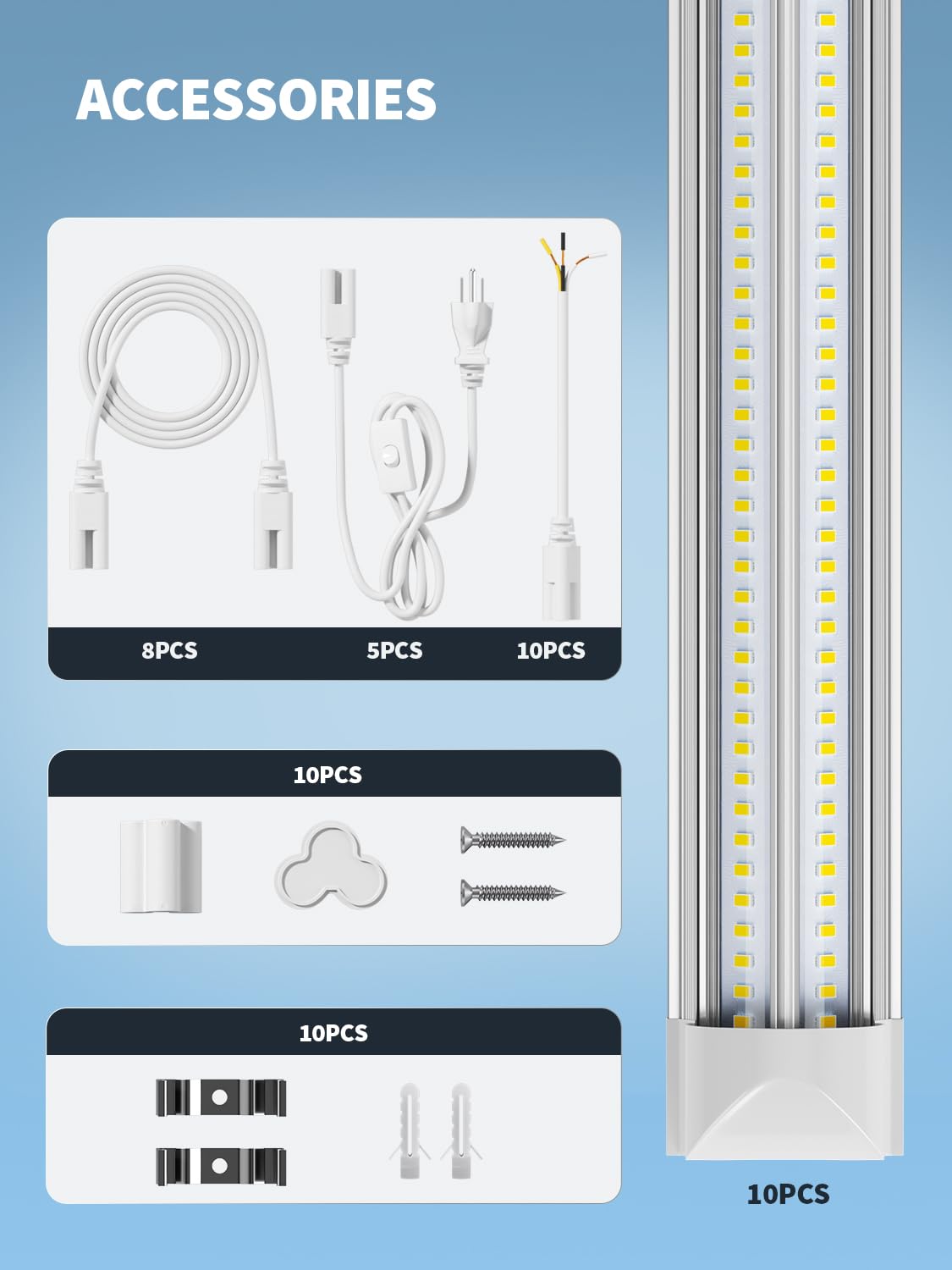 ELEKICO 5000K daylight white helps clear task lighting for detailed work.