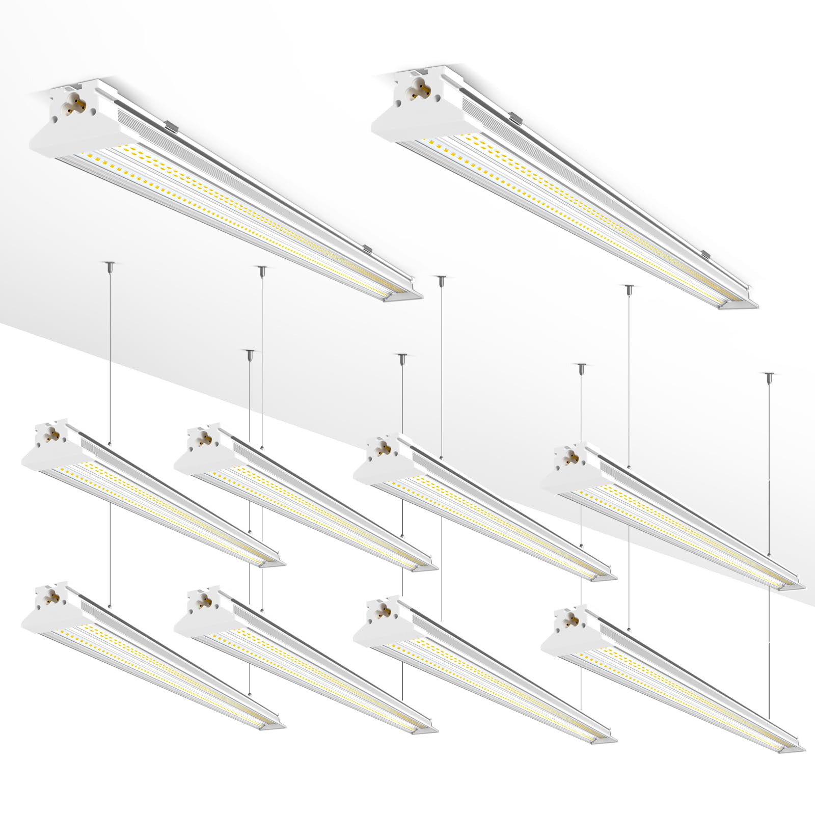 ELEKICO 8ft LED shop light hanging for bright garage workspaces