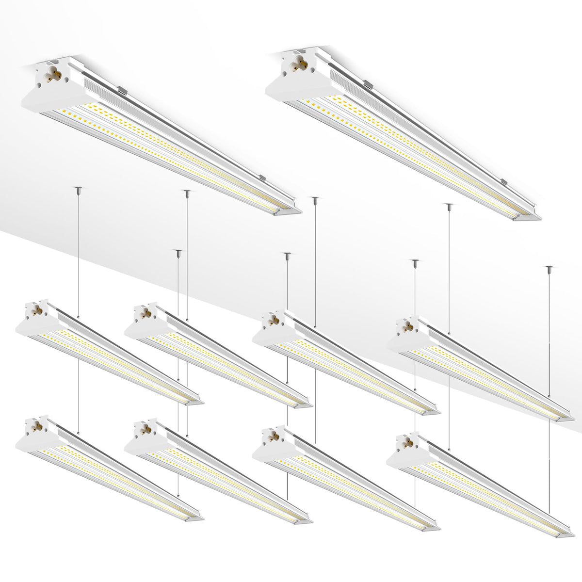 ELEKICO 8ft LED shop light hanging for bright garage workspaces