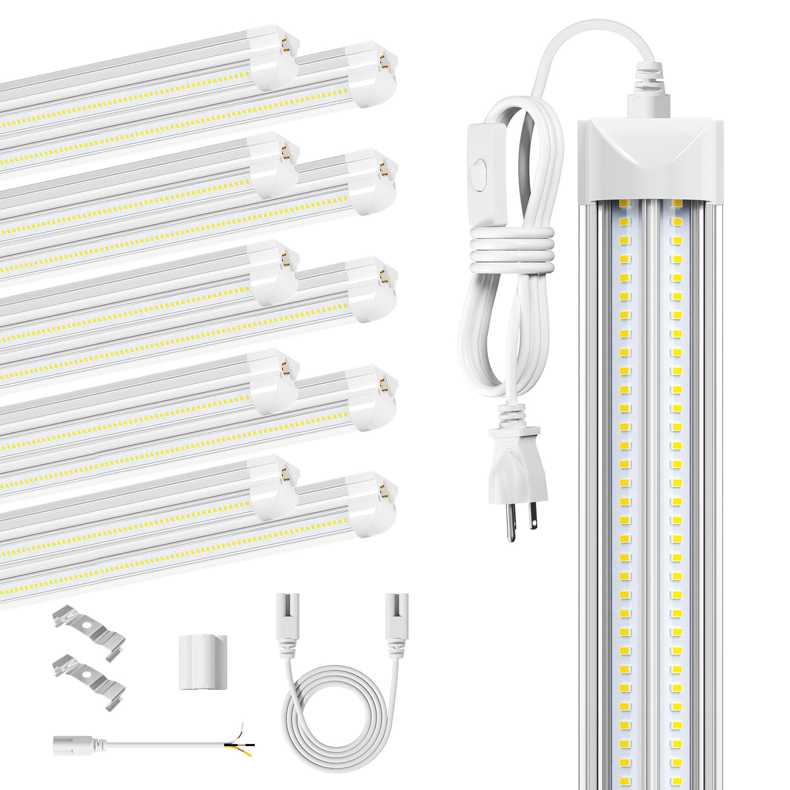 ELEKICO 8ft LED shop light provides uniform brightness for garages.