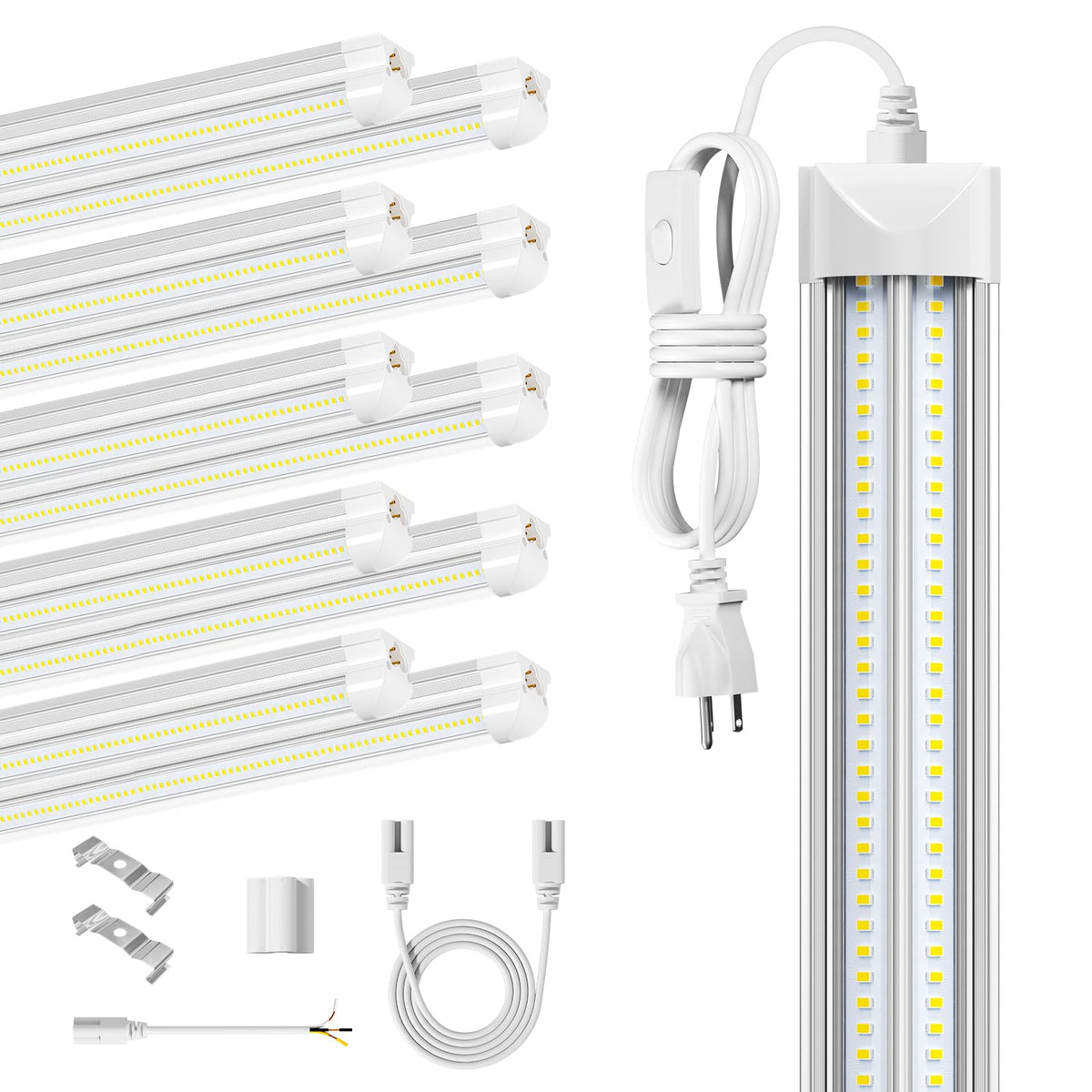 ELEKICO 8ft LED shop light provides uniform brightness for garages.